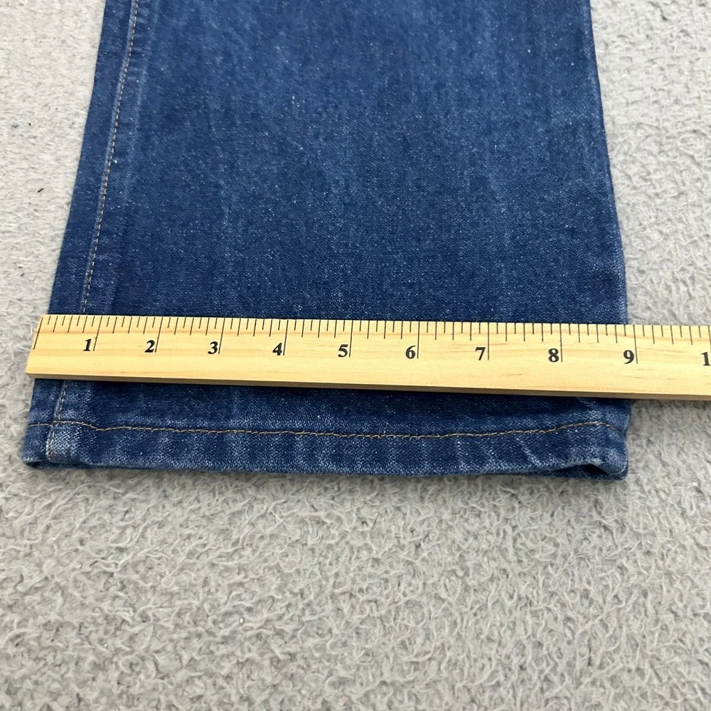 Wrangler Jeans Mens 44x32 Blue Denim 13MWZ Cowboy Cut Straight Leg Western Rodeo